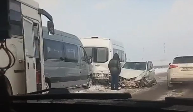 В Беловском районе столкнулись 10 транспортных средств