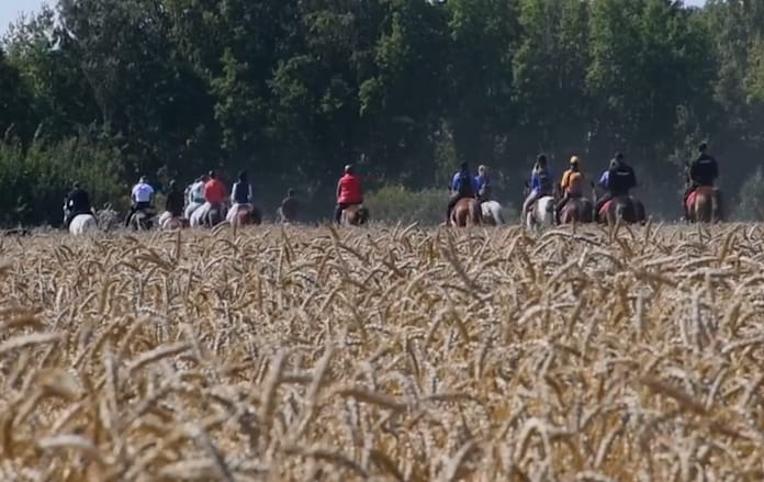 Первый конный ход стартовал в Кузбассе. Видео